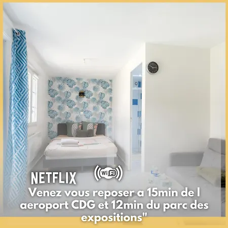 Bleu Lagon Moderne A 10 Min De Cdg Et Du Parc Expositions Apartment Tremblay-en-France